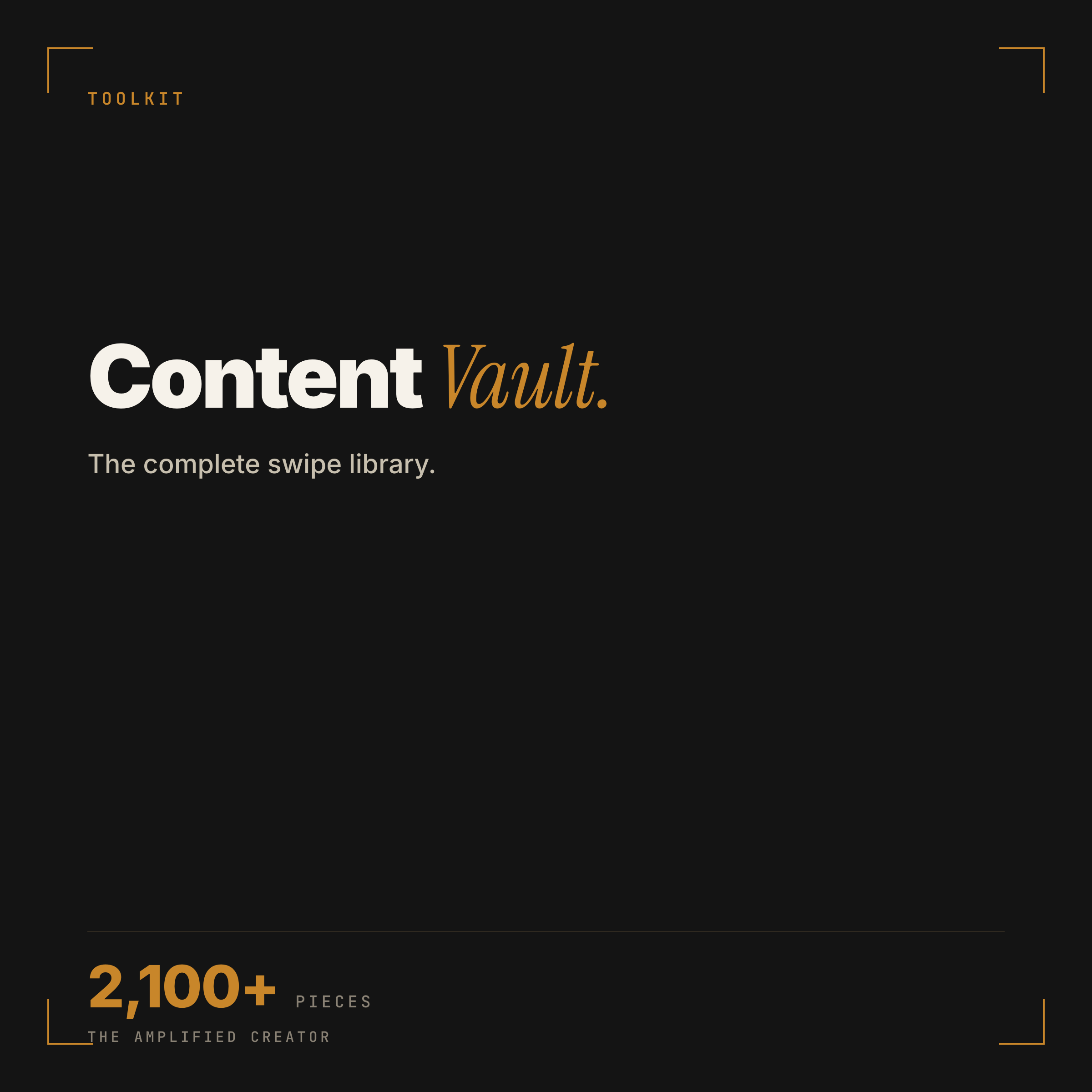 The Creator Content Vault